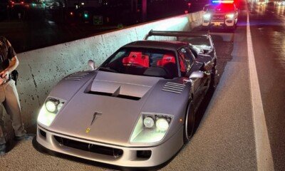 Ferrari F40 LM crash-USA